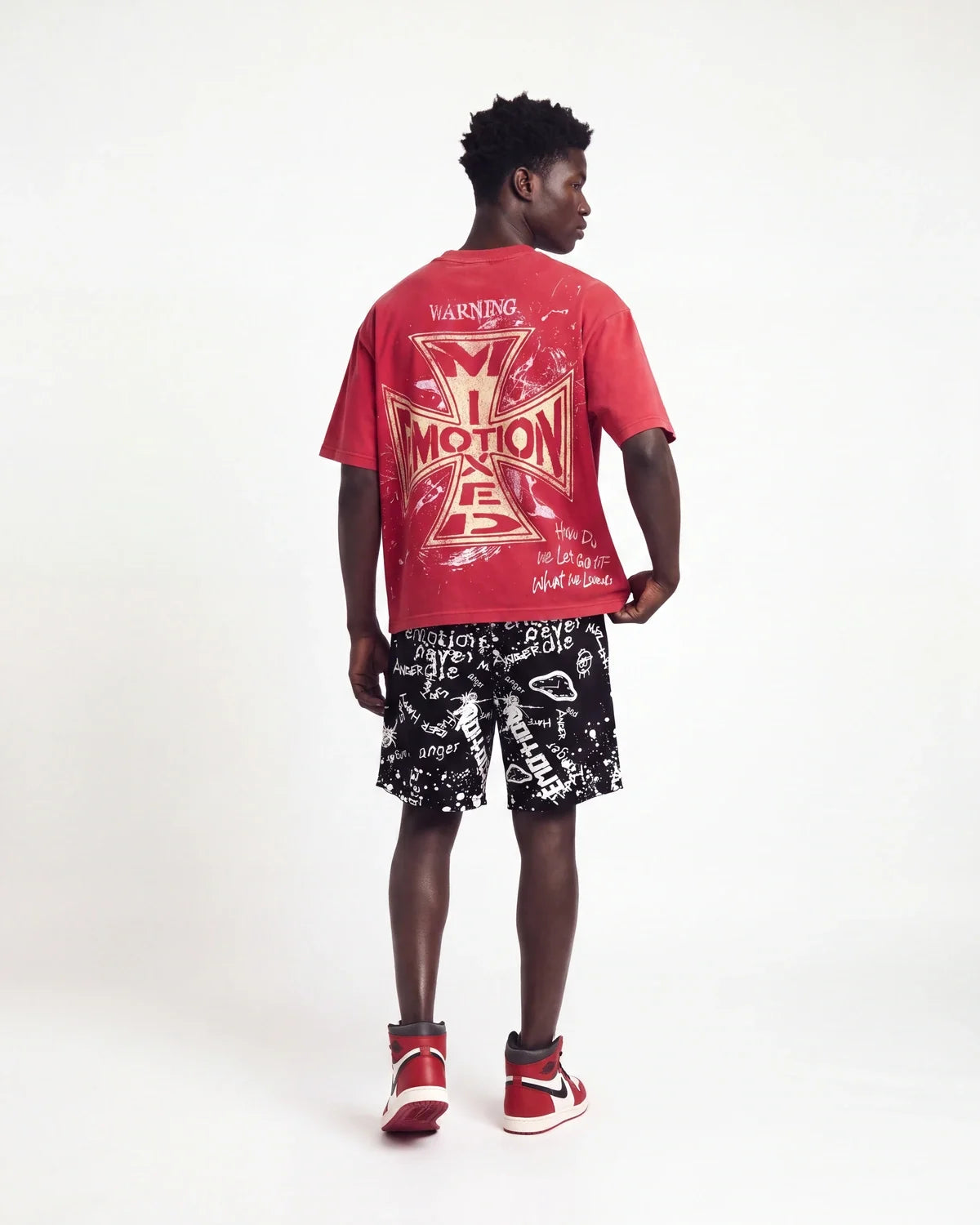 Mixed Emotions Graffiti Shorts Black