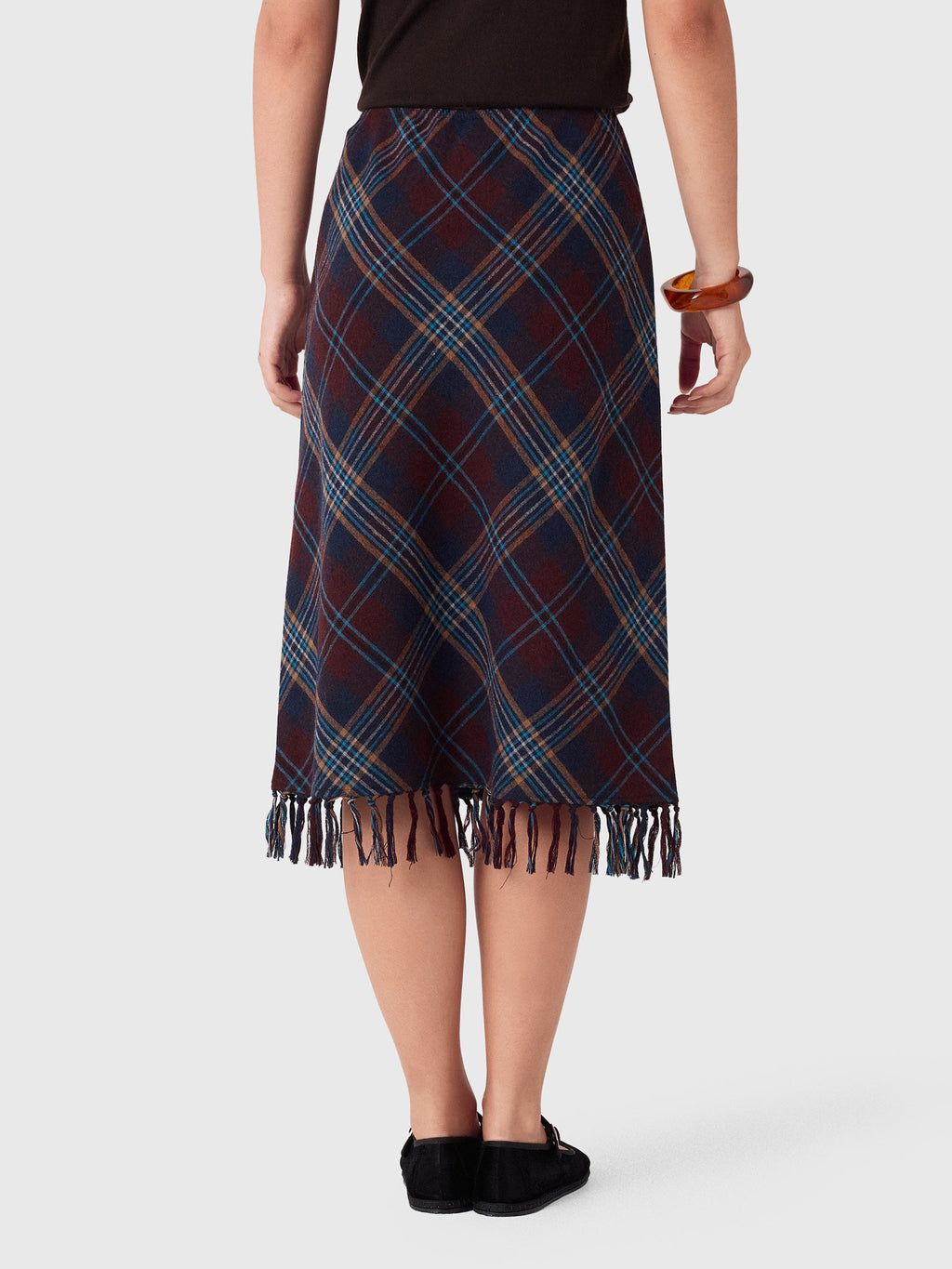 DÔEN Women's Elowette Knotted Fringe Skirt