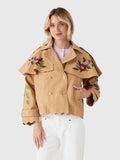 Farm Rio Women's Twill Mini Trench Coat