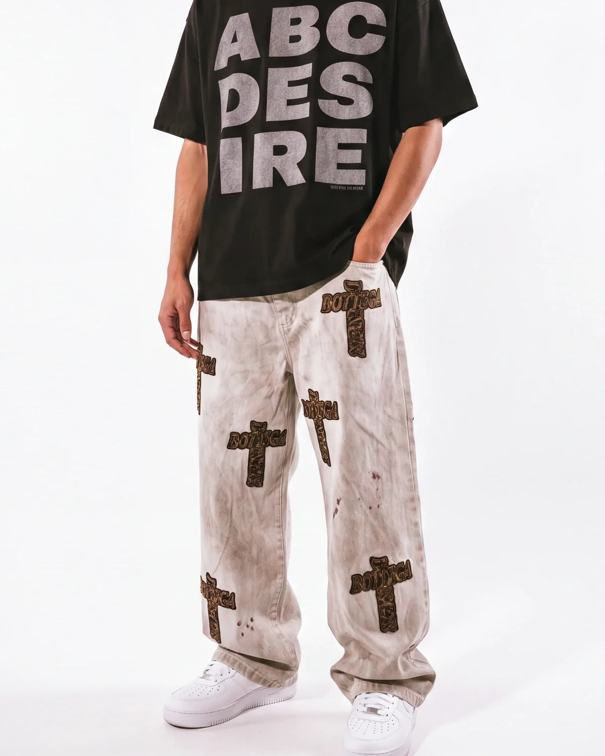 Bottega Desires Holy Grail Denim Pants Dirty White