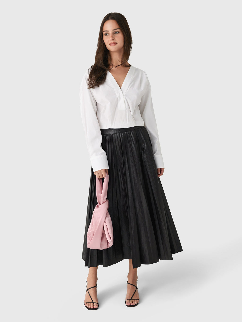 ALC Women's Etta Vegan Leather Midi Skirt