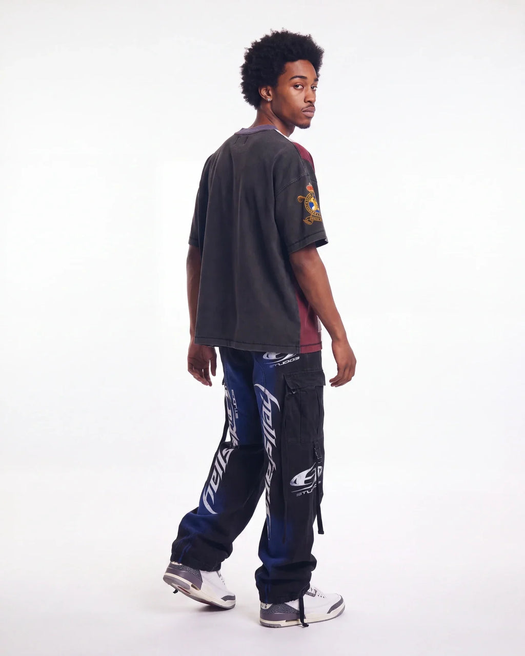 Hellstar Printed Cargo Pants Black