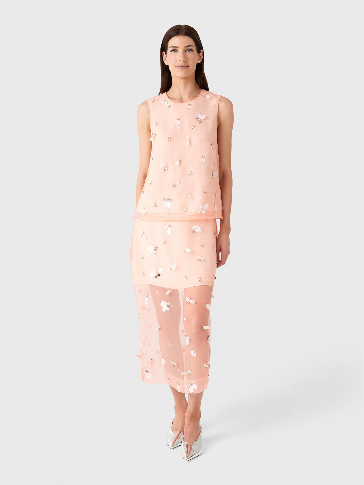 Simkhai Women's Celia Embellished Organza Top