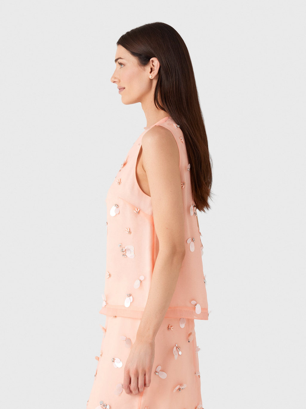 Simkhai Women's Celia Embellished Organza Top
