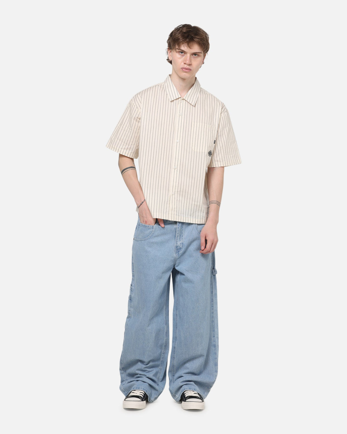 Carre Baggy Carpenter Jeans Light Blue Wash