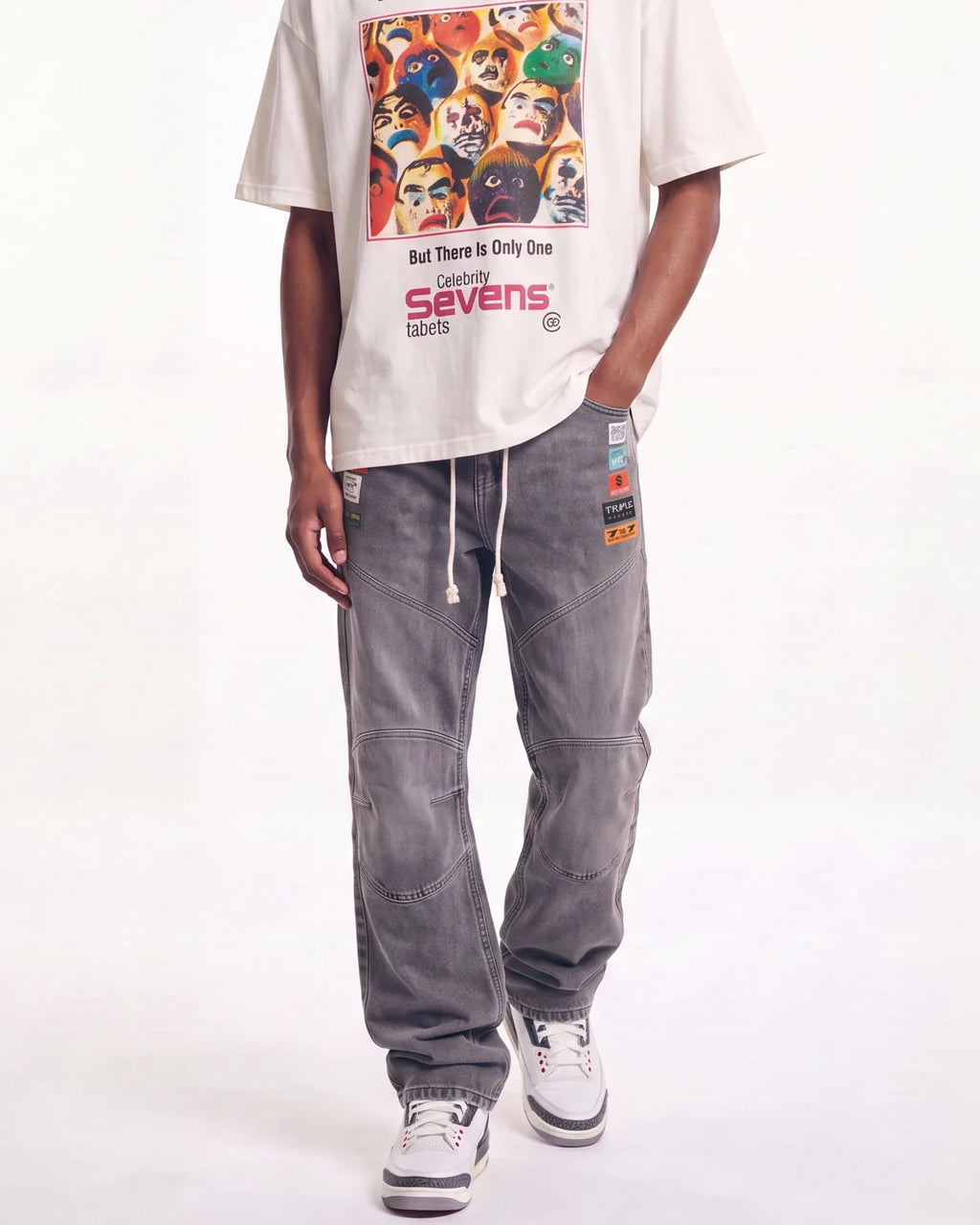 Triple Sevens Moto Denim Pants Grey Wash
