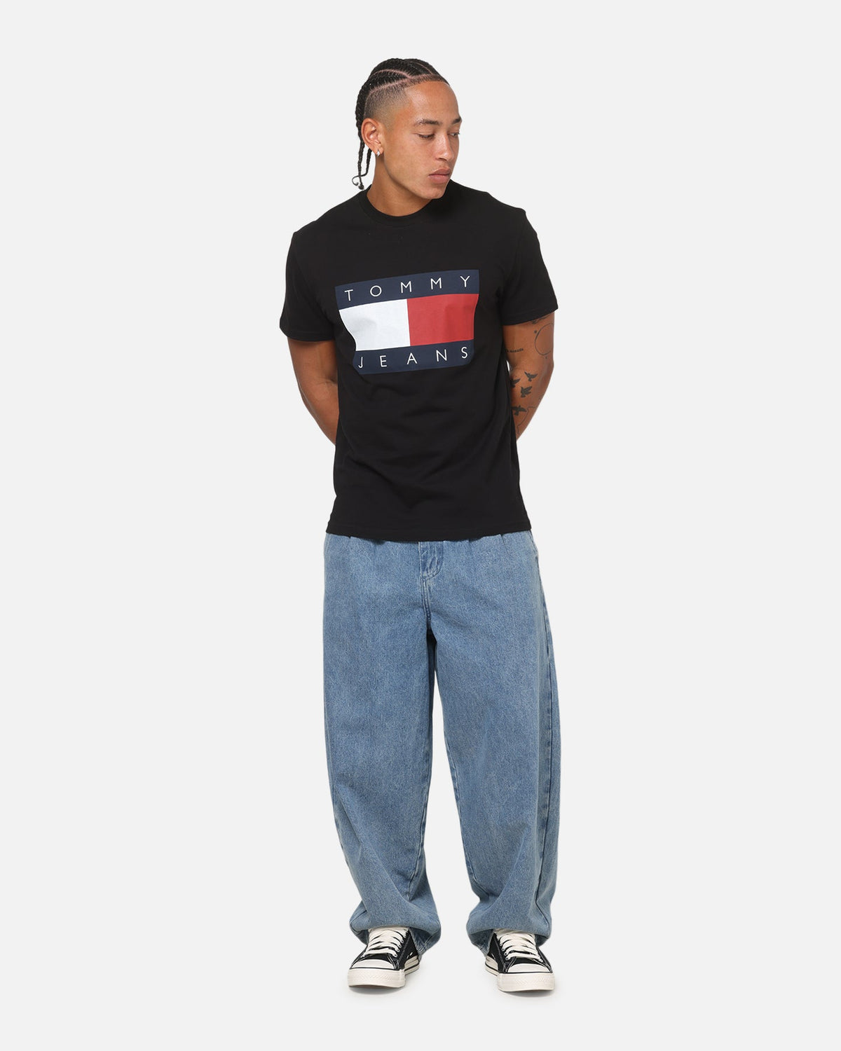 Tommy Jeans Regular Flag T-Shirt Black