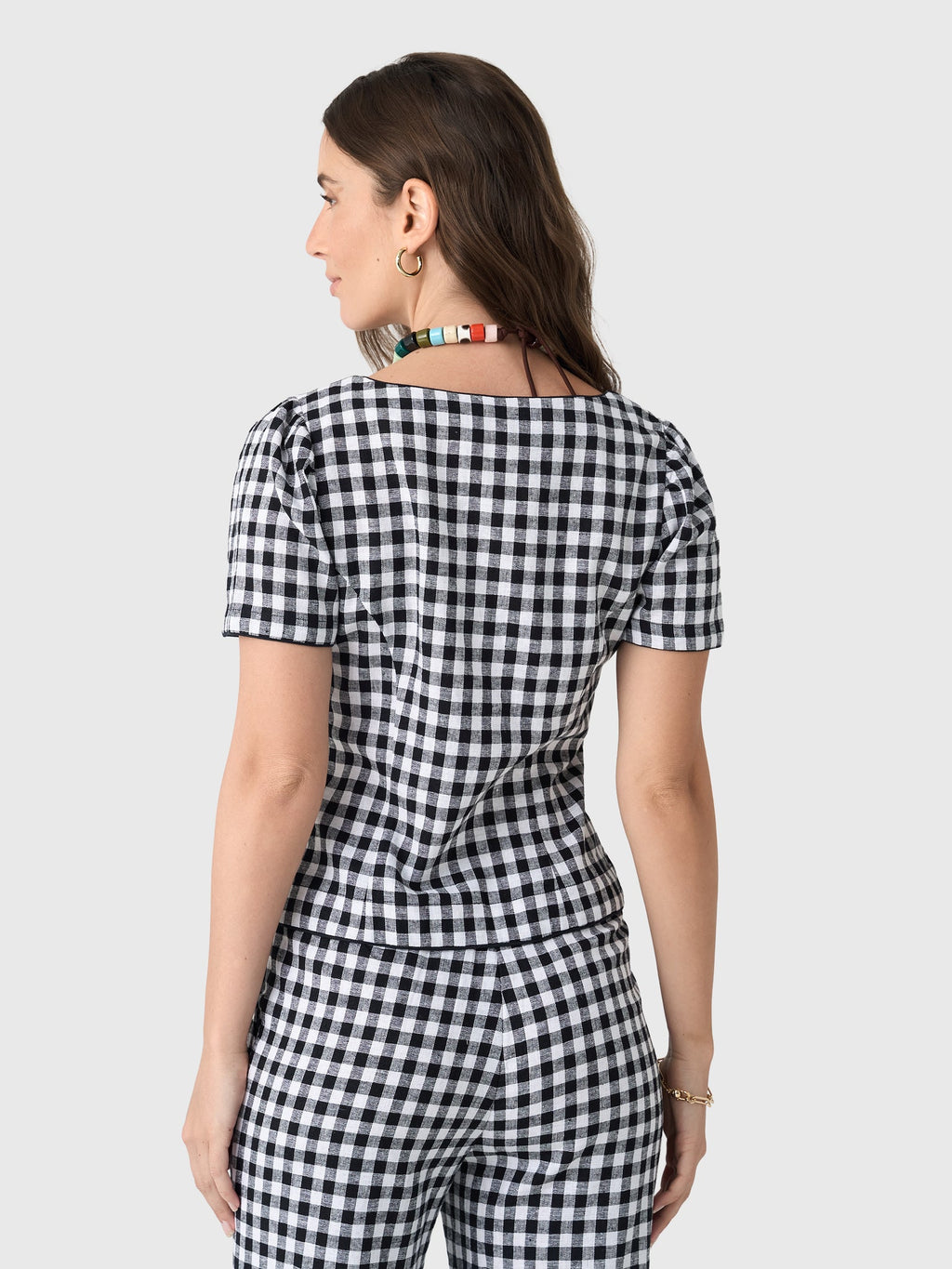 Ciao Lucia Women's Nadia Gingham Top