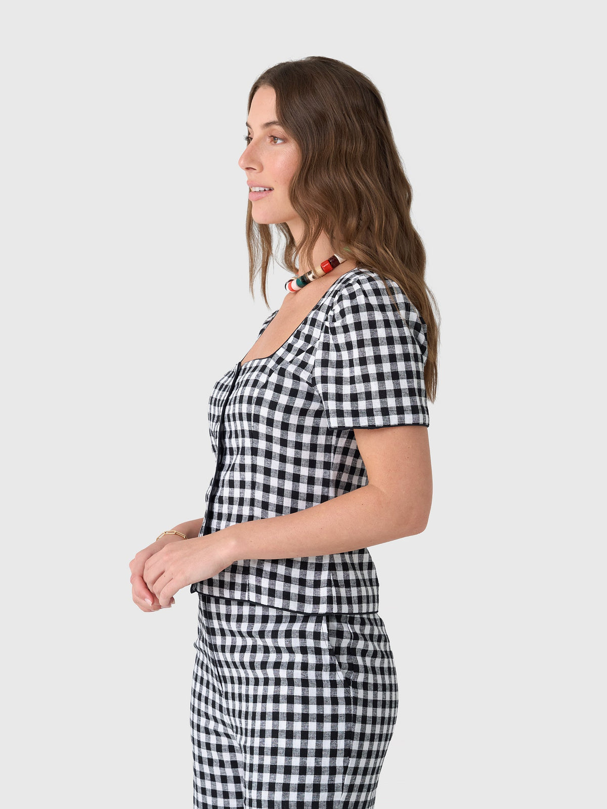 Ciao Lucia Women's Nadia Gingham Top