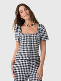 Ciao Lucia Women's Nadia Gingham Top