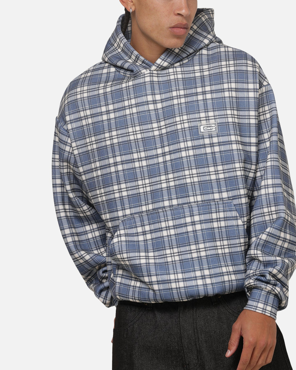 Carre Gridline Hoodie Blue-plaid