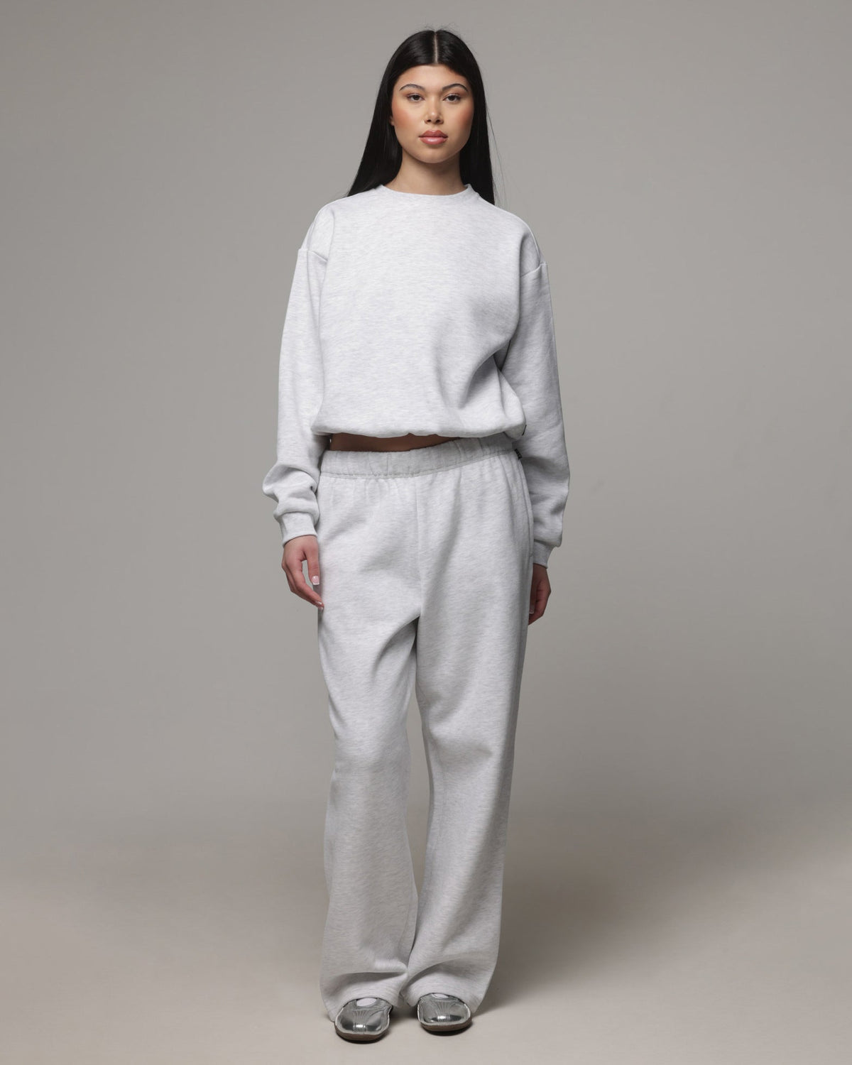 American Thrift Women's Straight Leg Trackpants Grey Heather