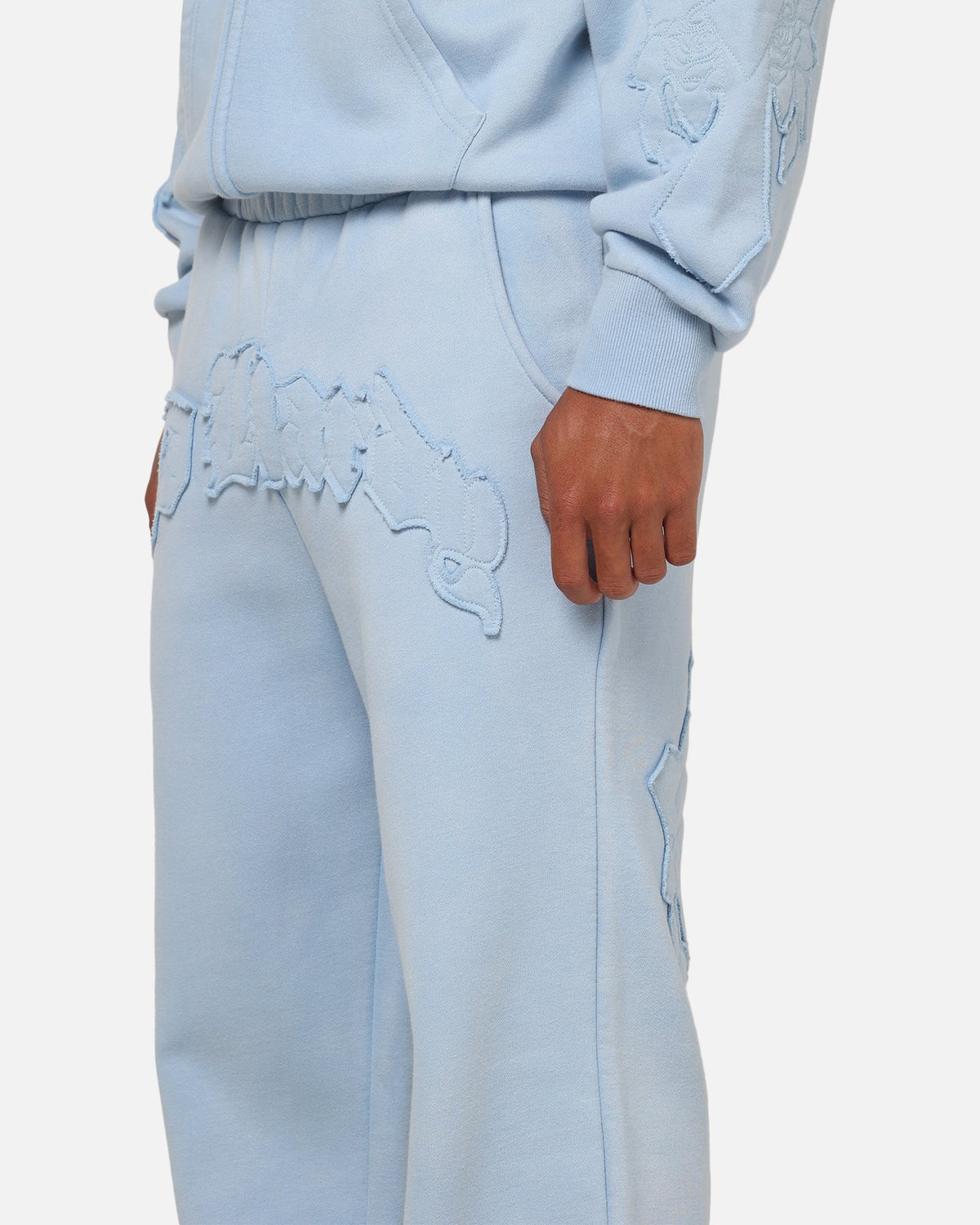Ed Hardy Fray Track Pants Blue