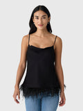ALC Women's Eliza Feather Trimmed Camisole Top