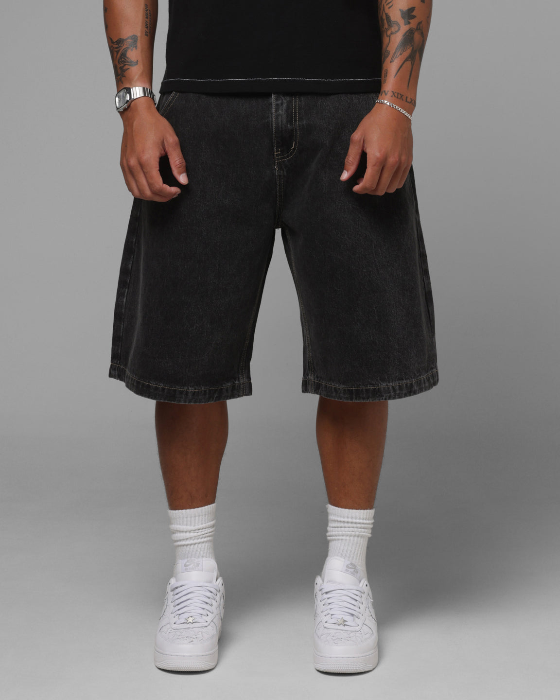 Loiter Star Born Jorts Dirty Grey