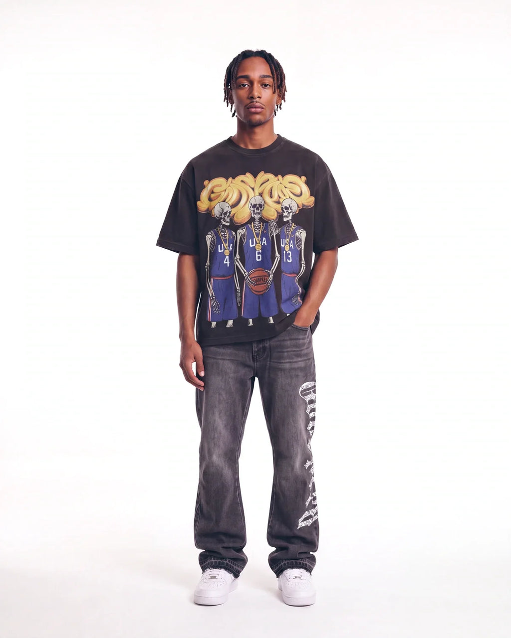 Godspeed OG Logo Flared Denim Grey Wash