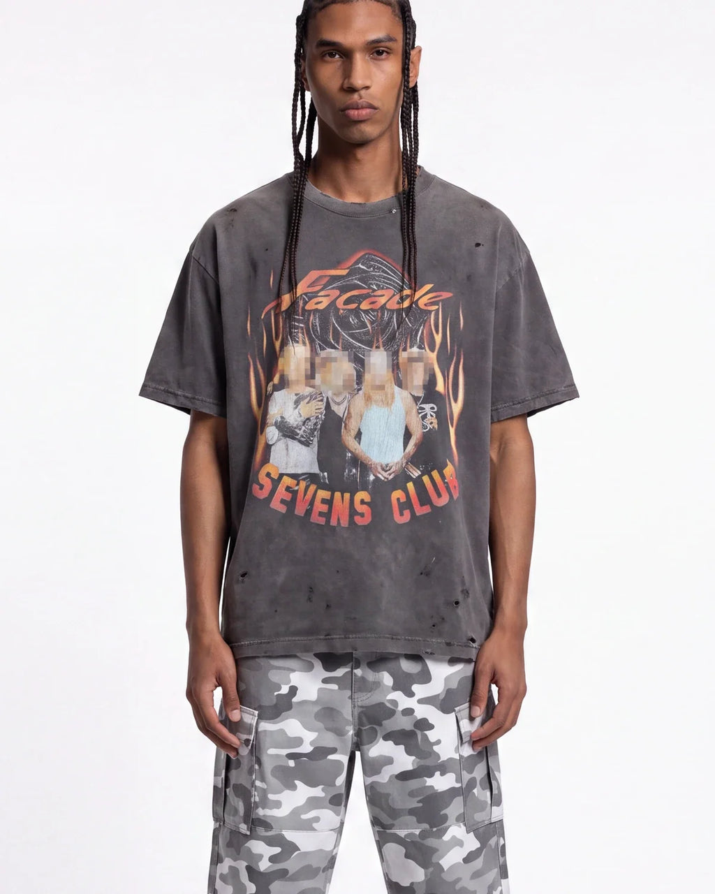 Triple Sevens Flamerock Tee Black