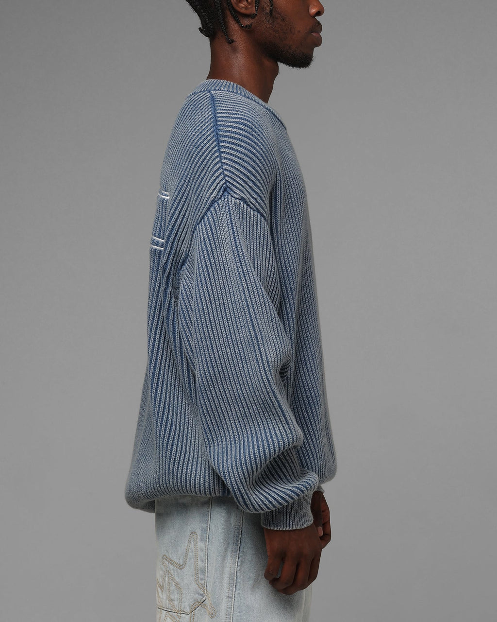 Loiter Star Born Knit Sweater Blue