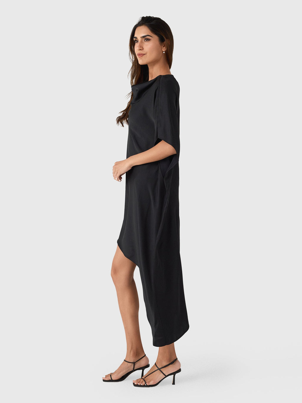Simkhai Women's Sadia Satin Mini Cape Dress