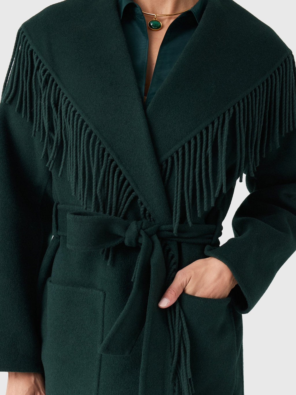Simkhai Women's Carrie Fringe Robe Coat