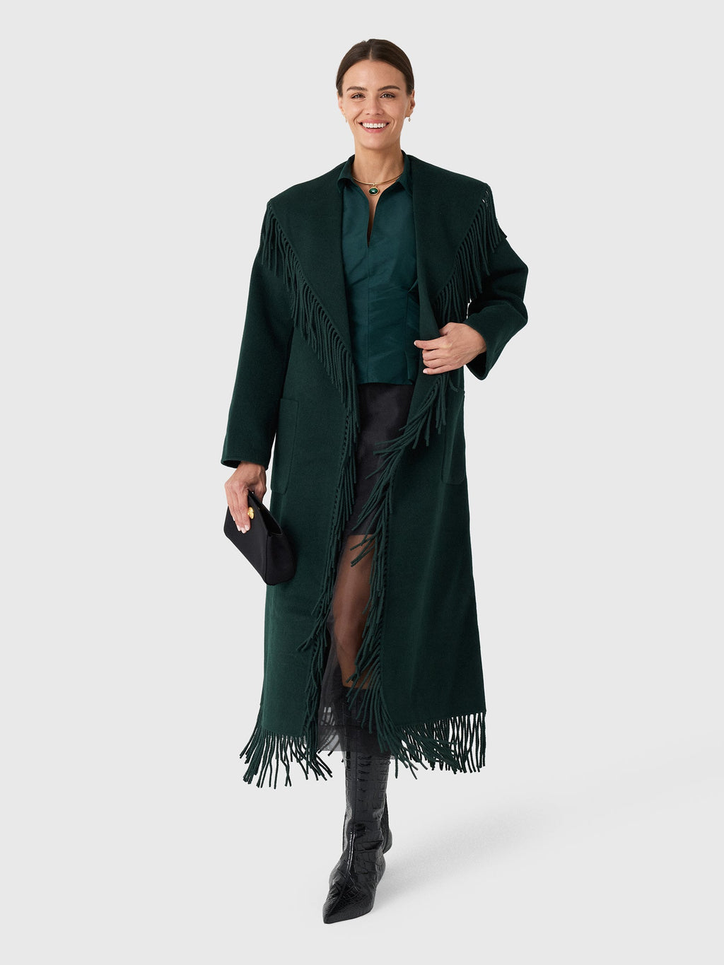 Simkhai Women's Carrie Fringe Robe Coat