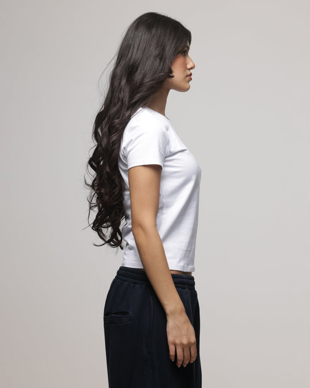 American Thrift Women's Shrunken T-Shirt White