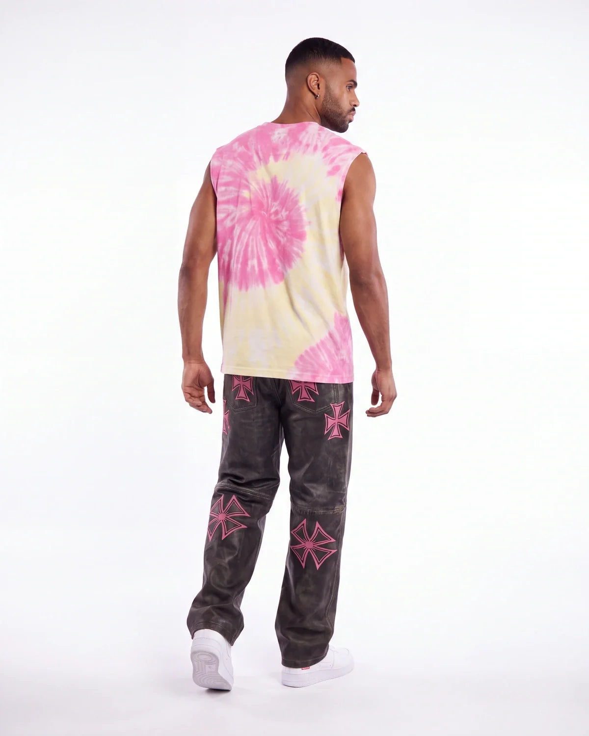 Vale Forever Croxxx Leather Pants Bubblegum Black/Pink