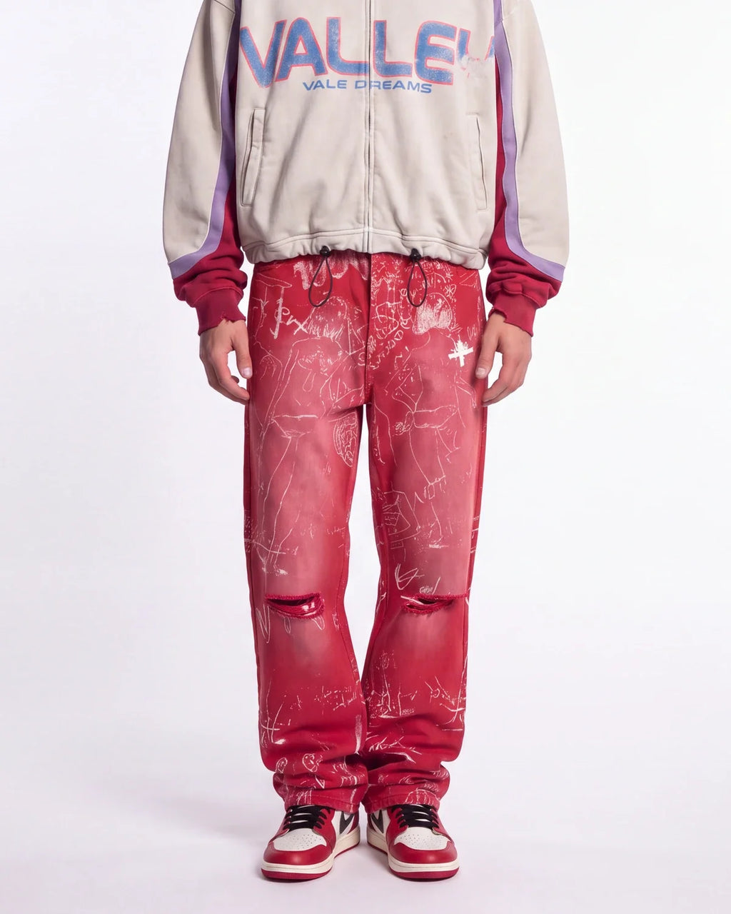 Vertabrae Silo Sketch Sweatpants Red
