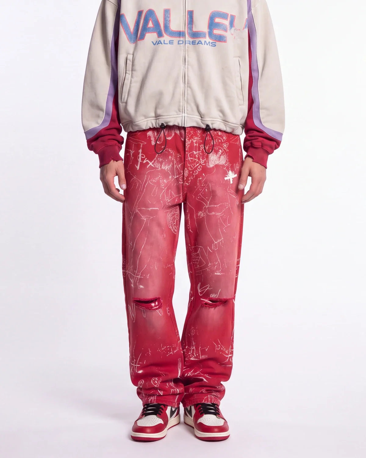 Vertabrae Silo Sketch Sweatpants Red