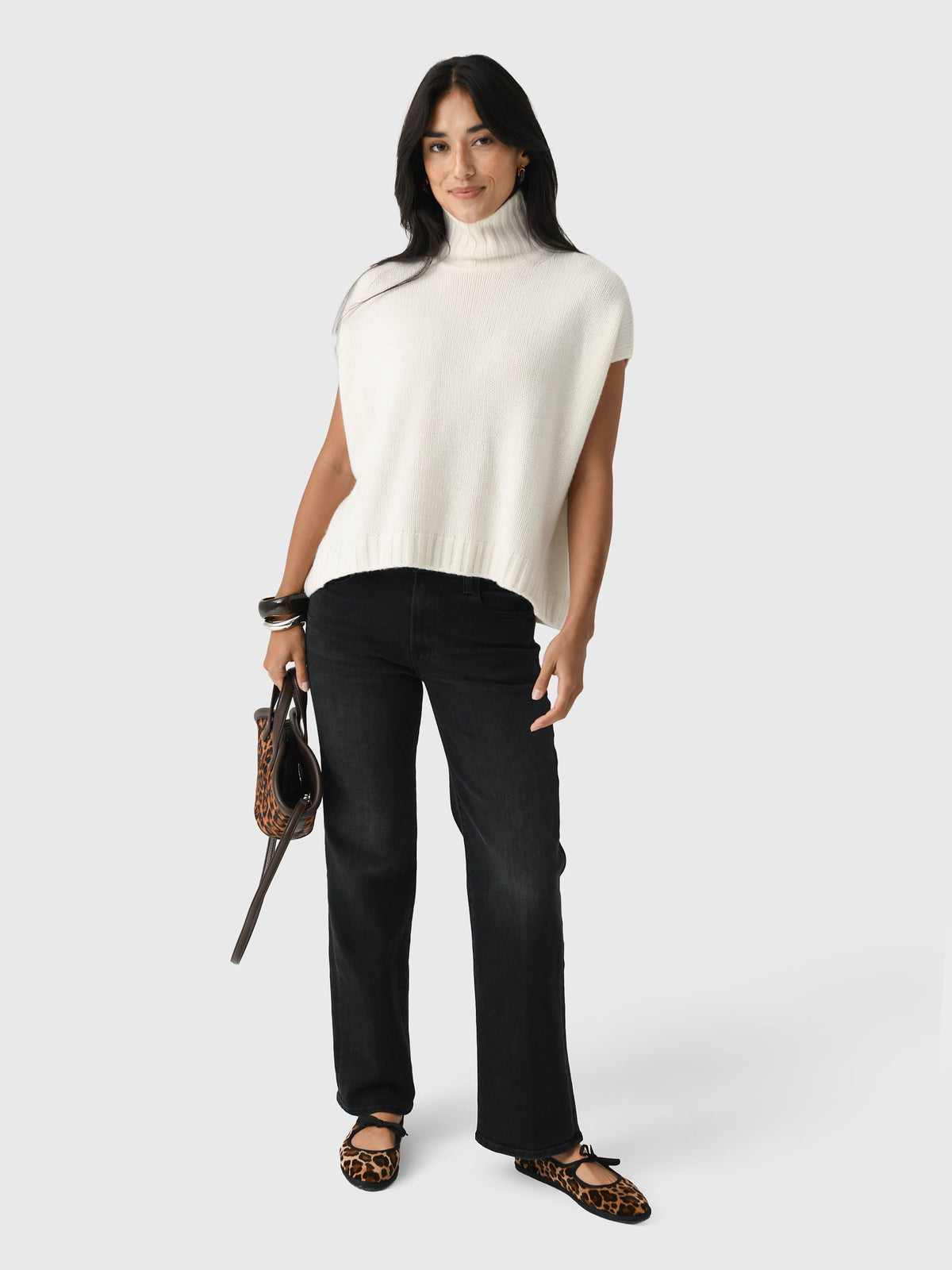 Organic John Patrick Women's Turtleneck Gilet