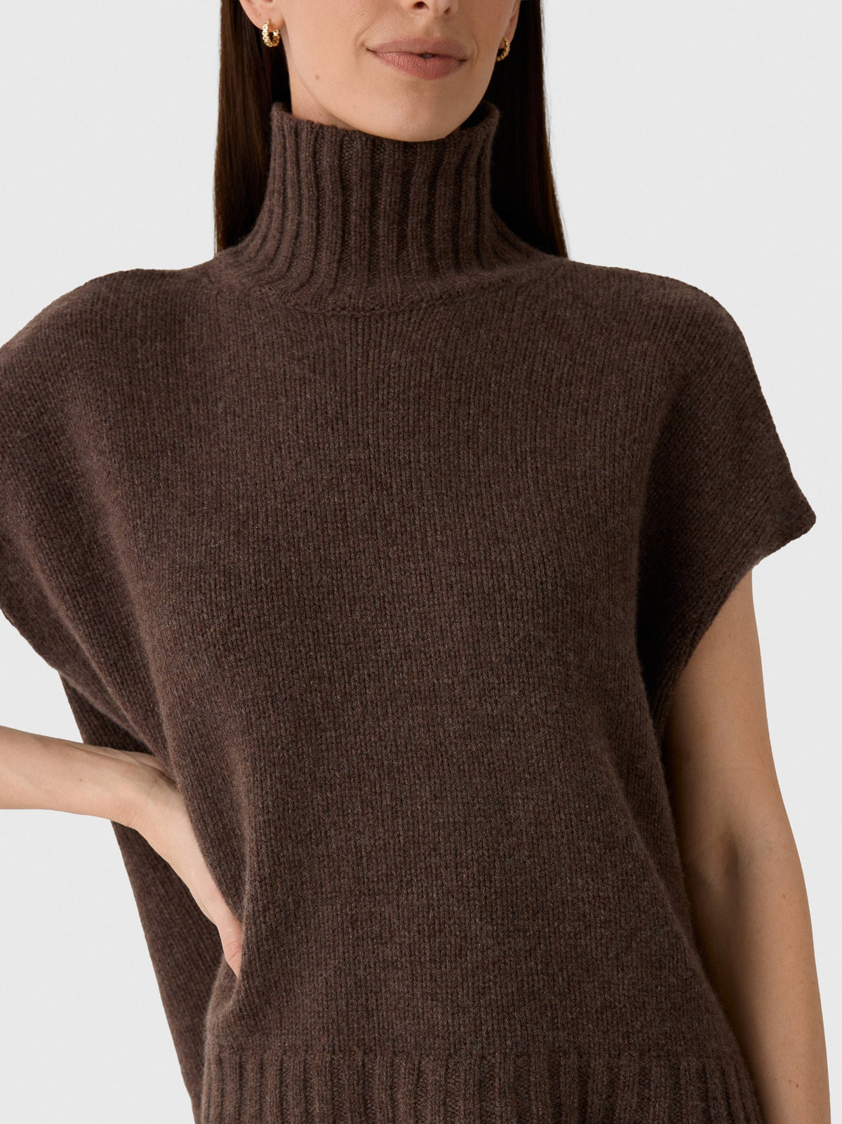 Organic John Patrick Women's Turtleneck Gilet