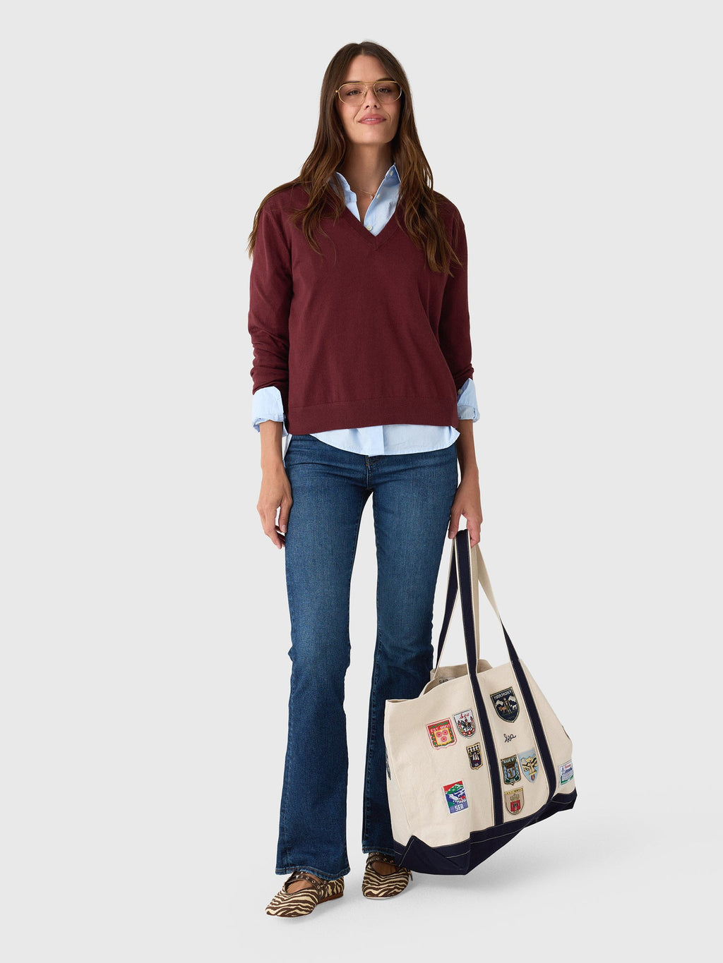 Organic John Patrick Women's V-Neck Pullover Sweater