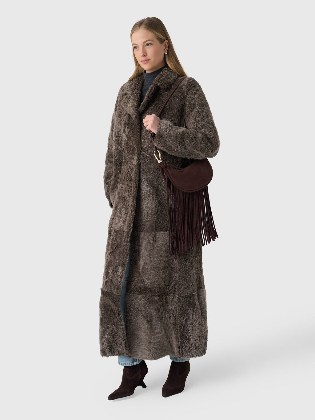 Frauenschuh Women's Johanna Long Lambskin Coat