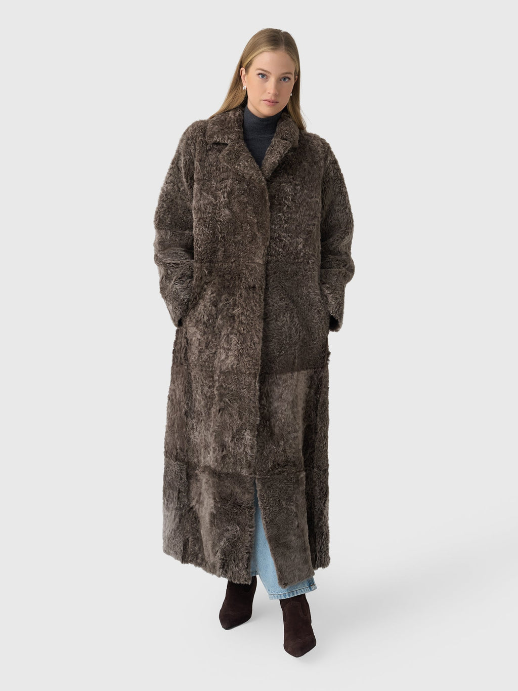 Frauenschuh Women's Johanna Long Lambskin Coat