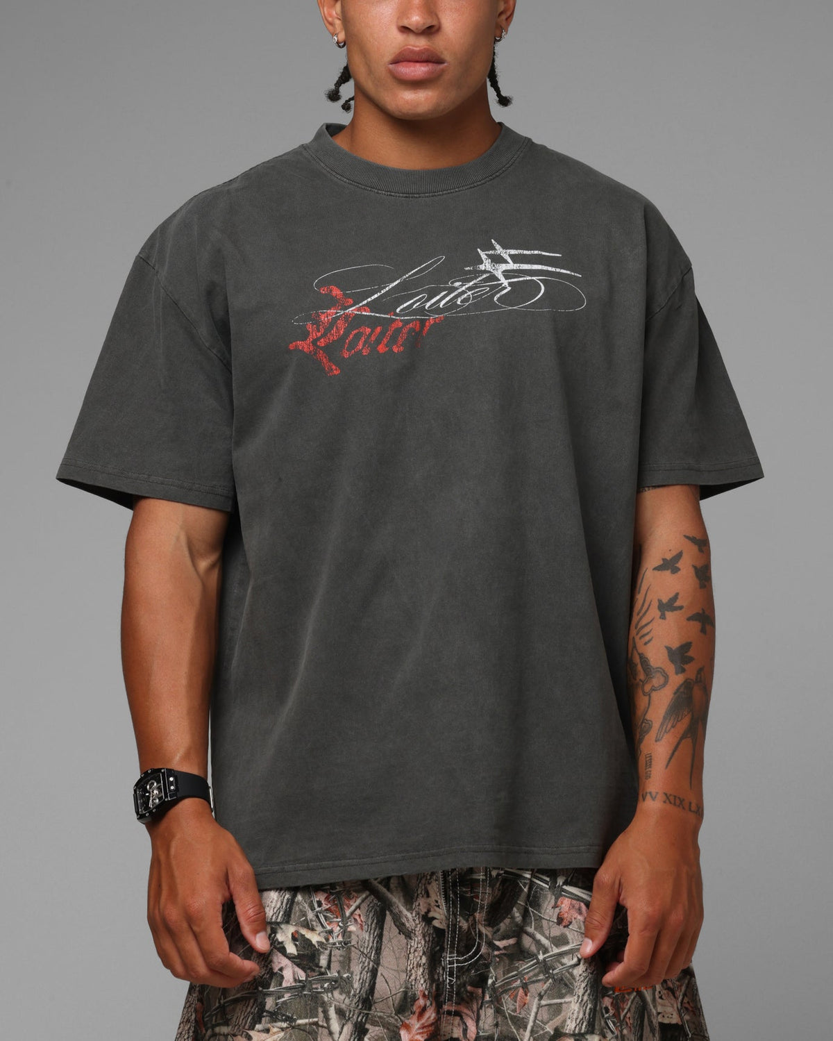 Loiter Devotion T-Shirt Black Wash