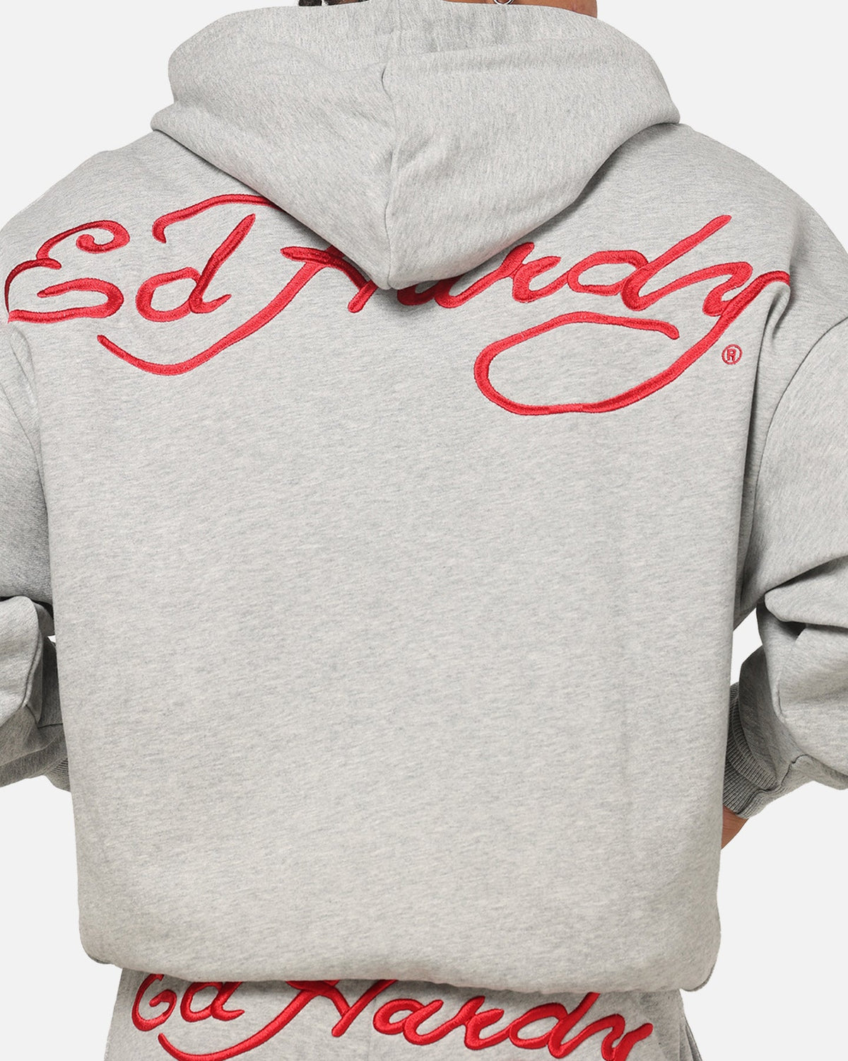 Ed Hardy Signature Hoodie Grey Marle