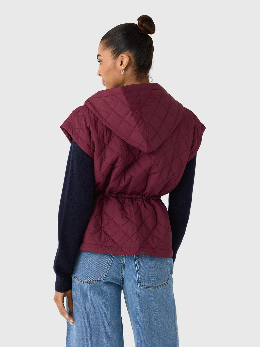 Women's Anorak Hoodie Puffer Vest
