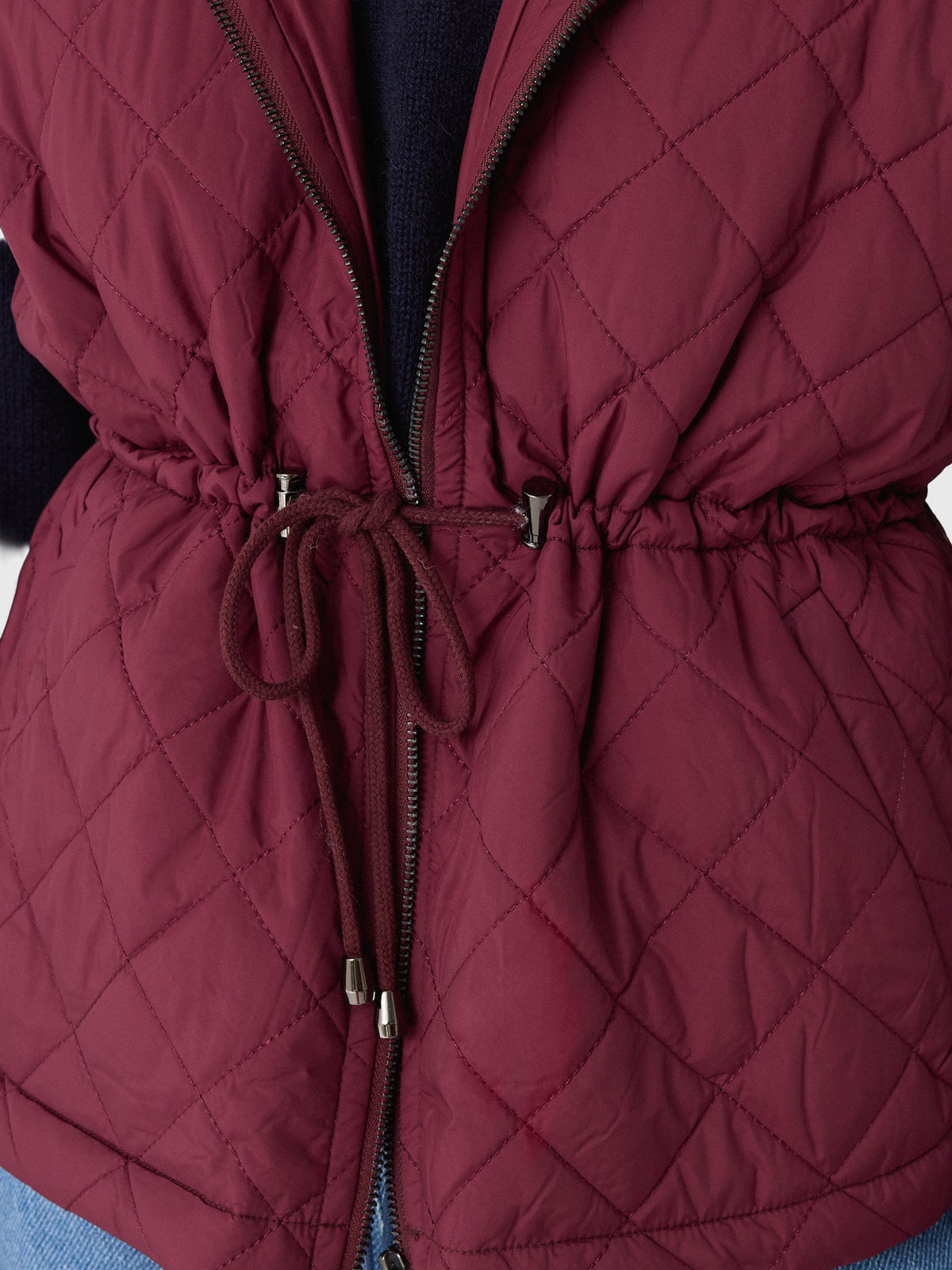 Women's Anorak Hoodie Puffer Vest