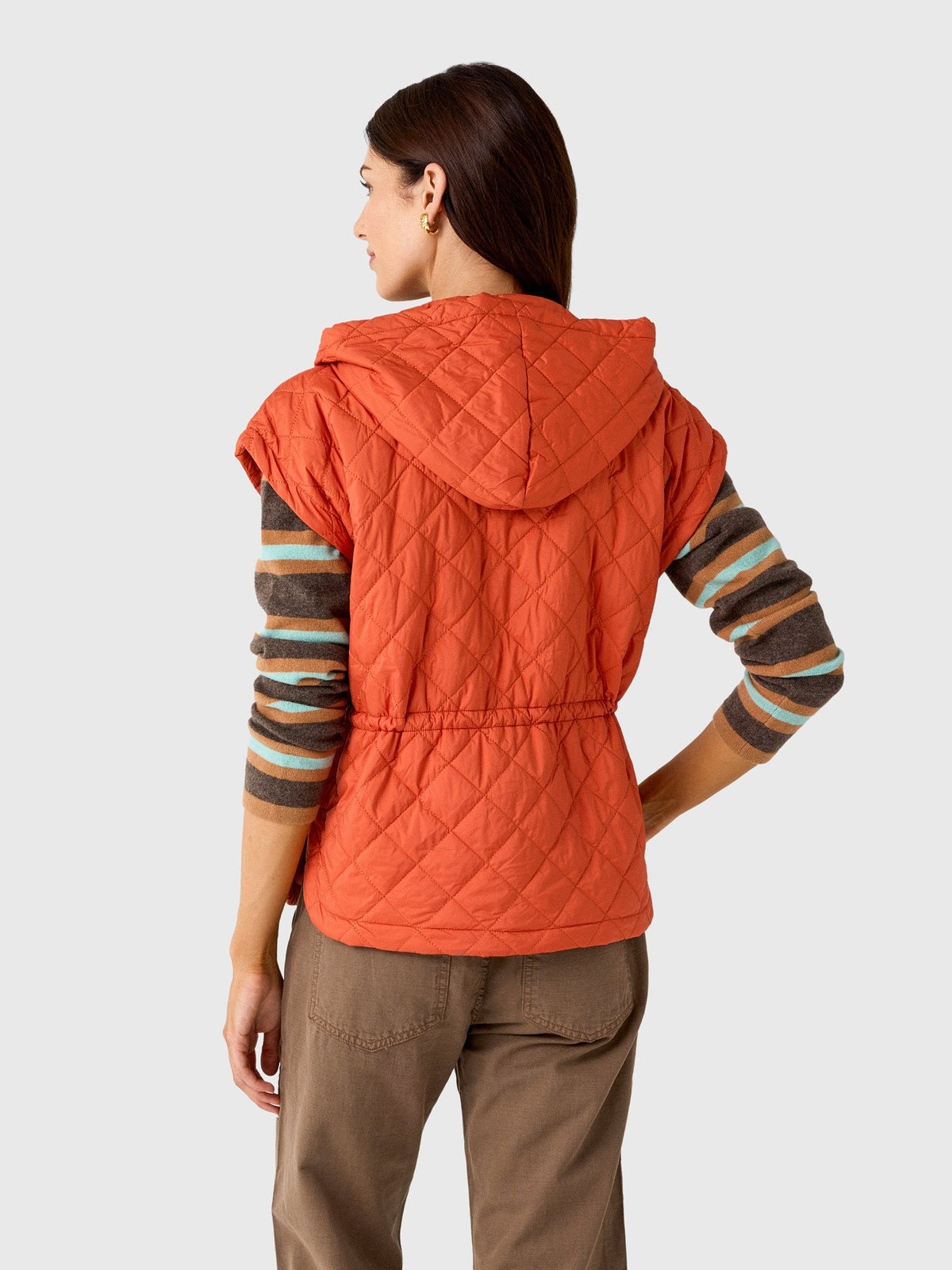 Women's Anorak Hoodie Puffer Vest