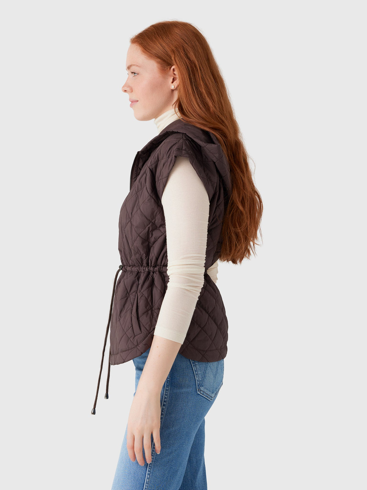 Women's Anorak Hoodie Puffer Vest