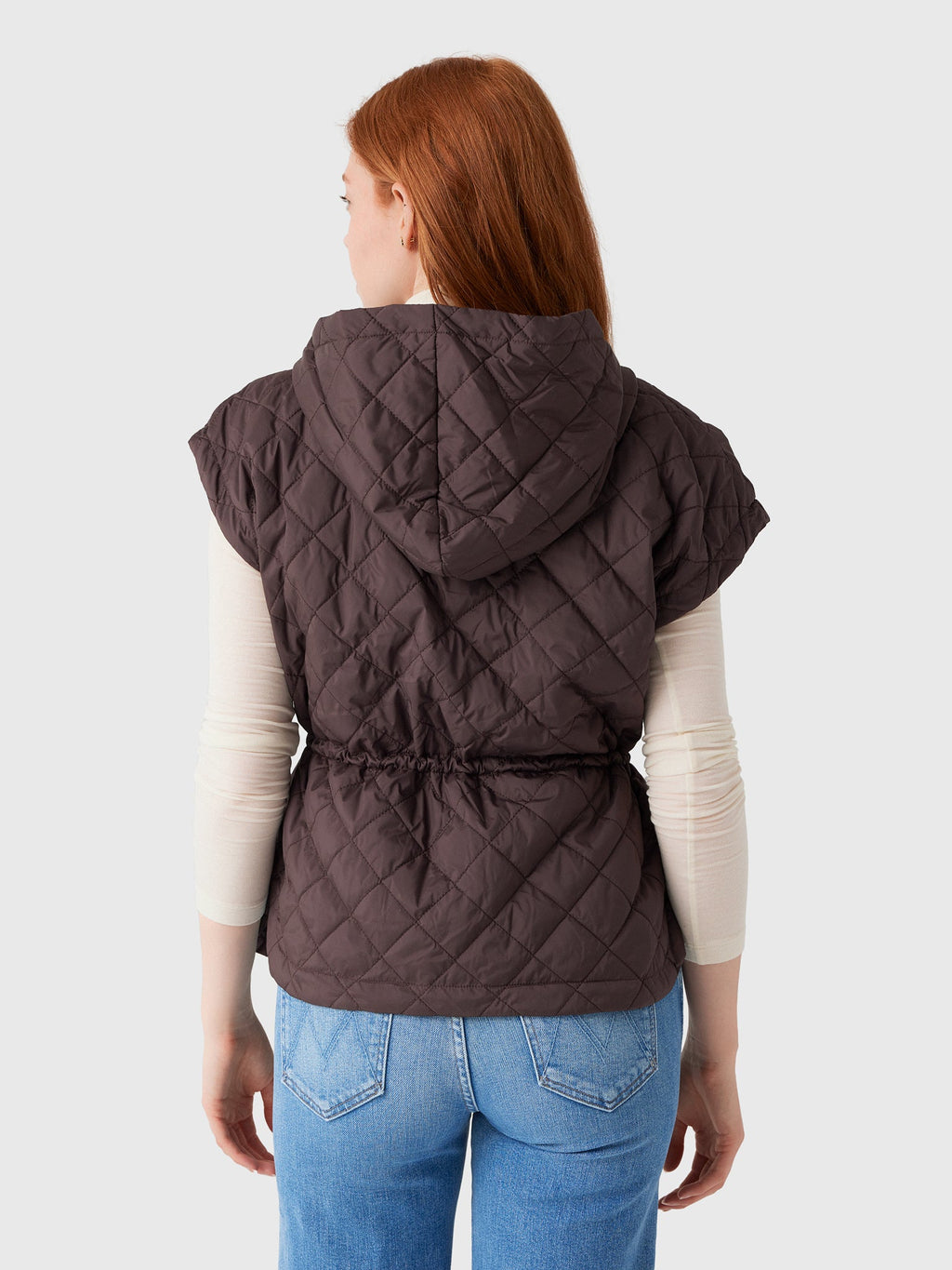 Women's Anorak Hoodie Puffer Vest