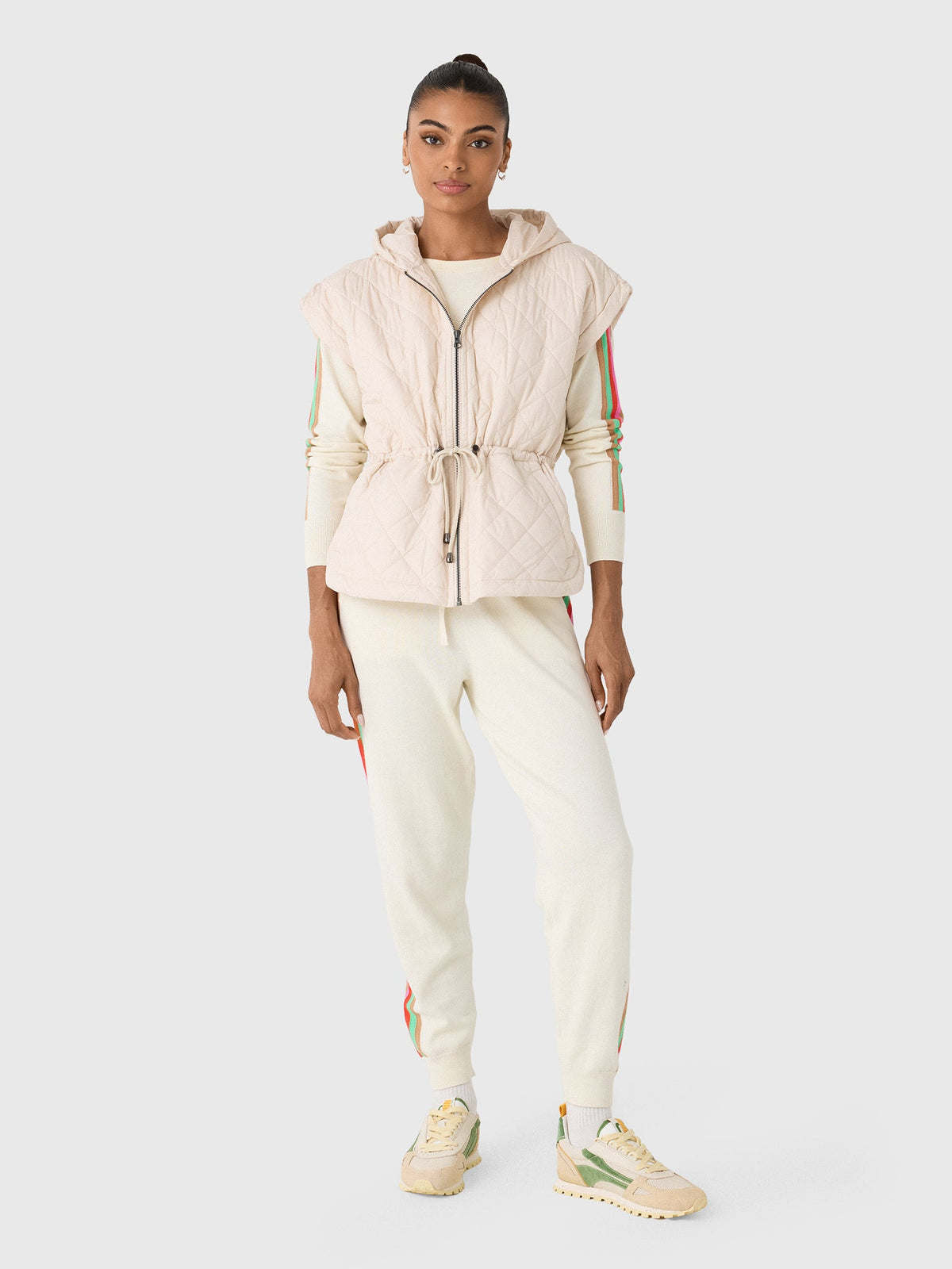 Women's Anorak Hoodie Puffer Vest