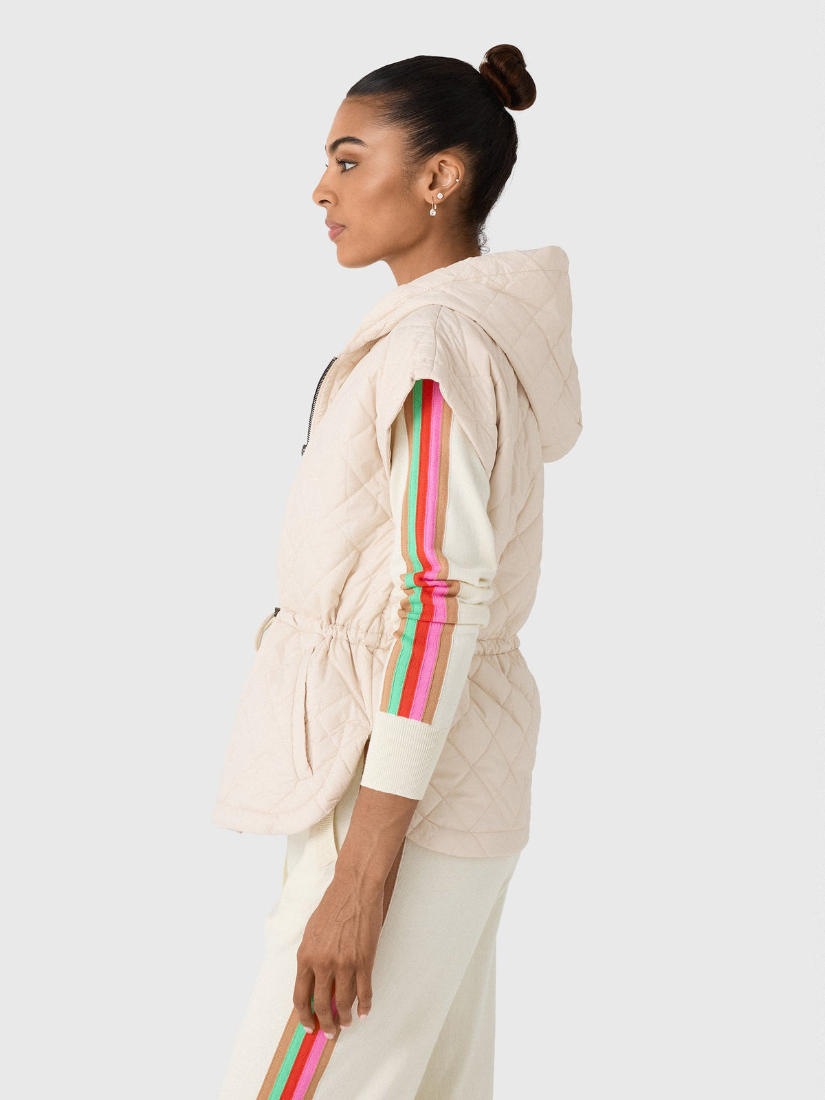 Women's Anorak Hoodie Puffer Vest