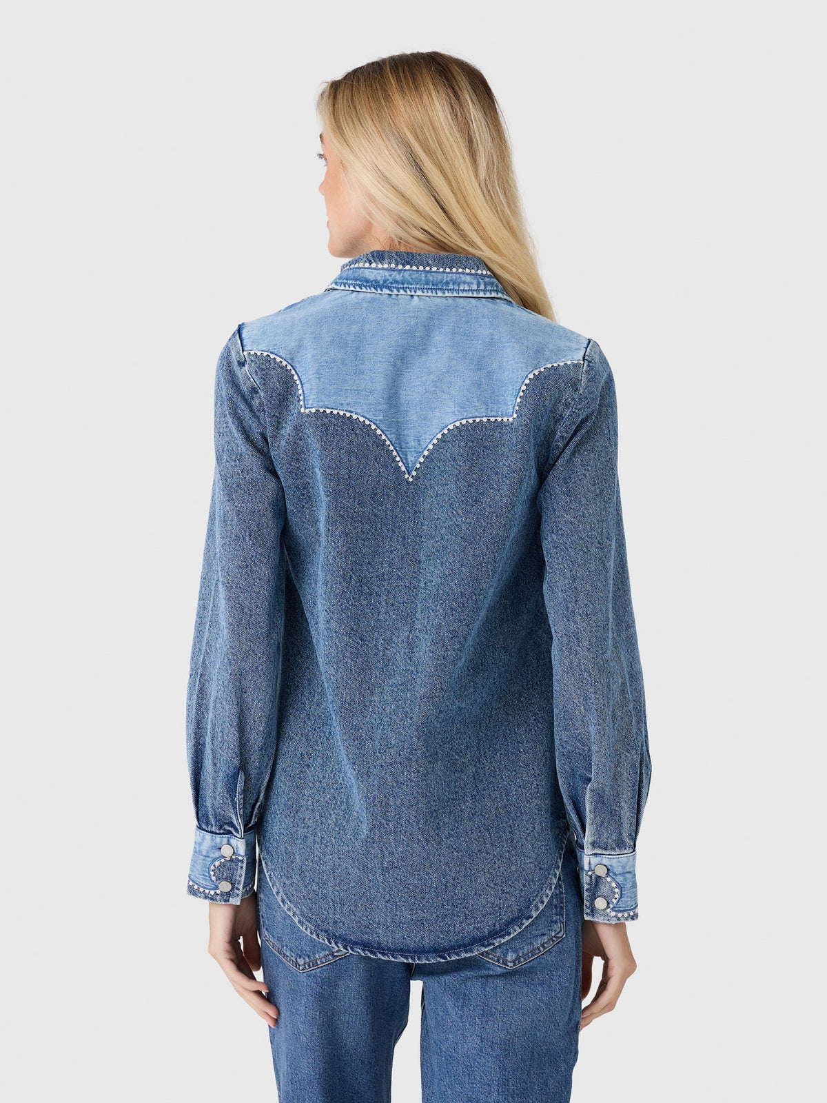 Alemais Women's Jesse Denim Appliqué Shirt
