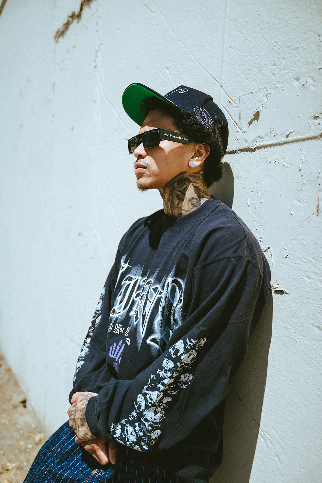 VILLAIN ATTIRE BONEYARD BLACK LONG SLEEVE