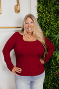 Back To Basics Top In Maroon - Reg & Curvy