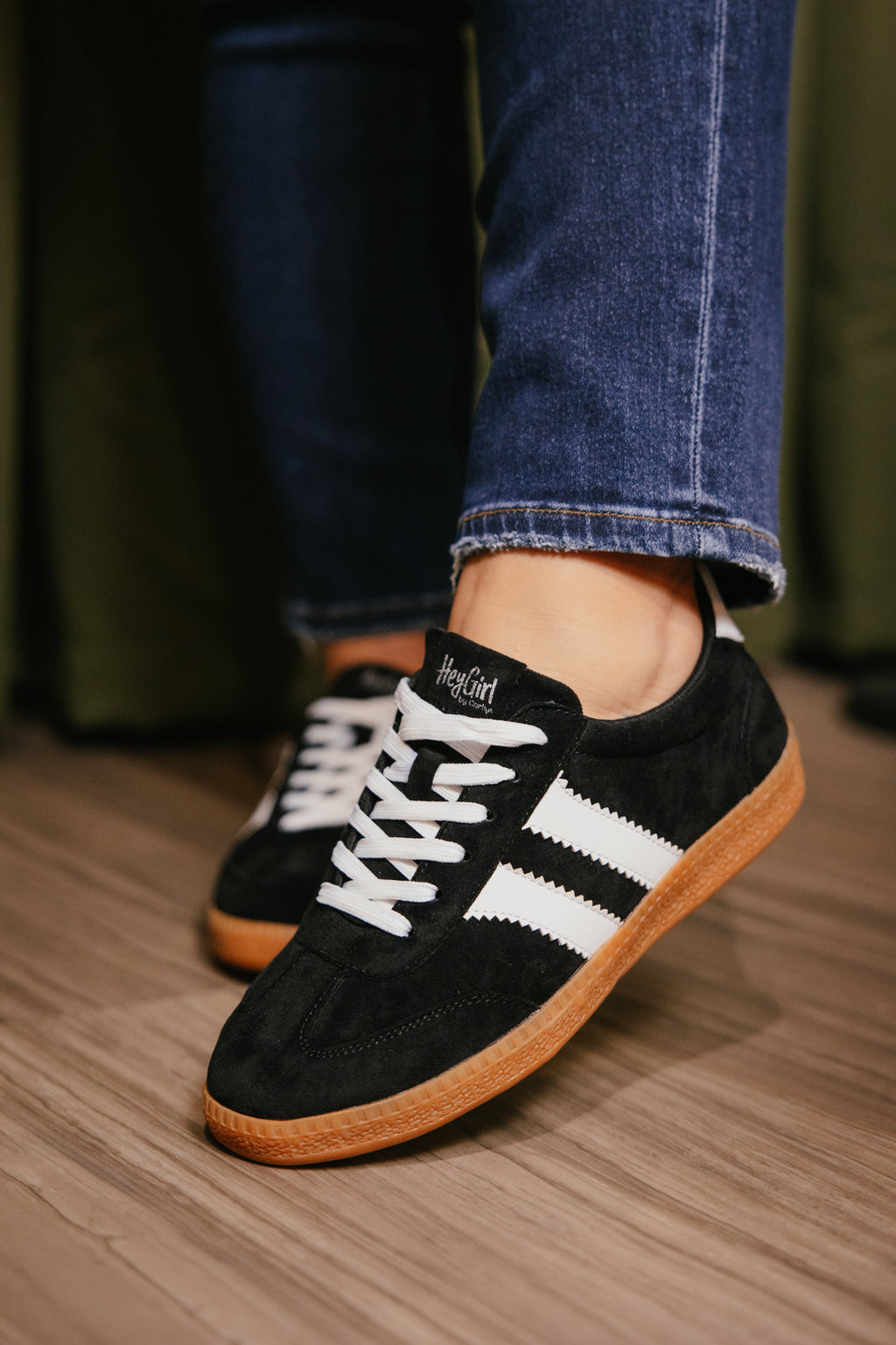 Corky's Black White Combo Heads Up Sneakers