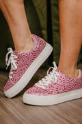 Betsey Johnson Pink Candy Canes Sidny Sneakers