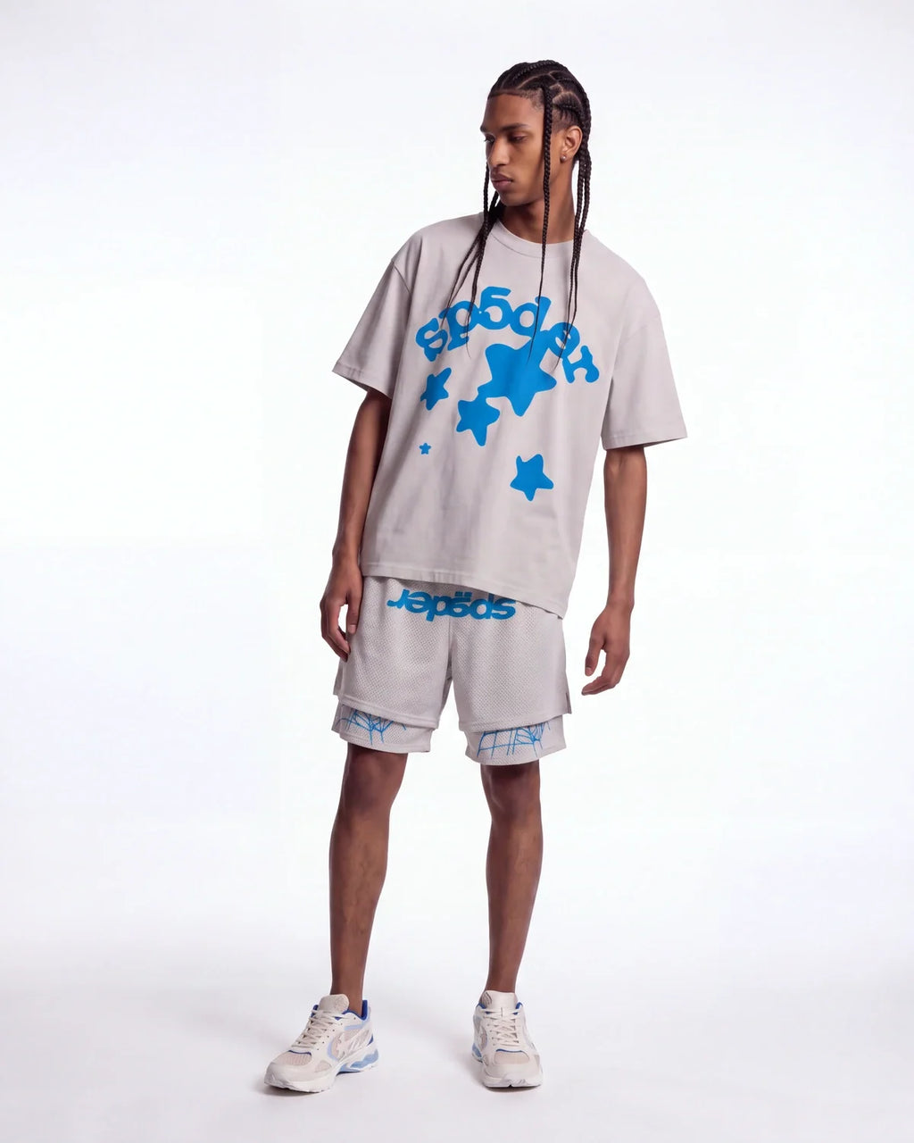 Sp5der Mesh Double Layer Shorts Plastic