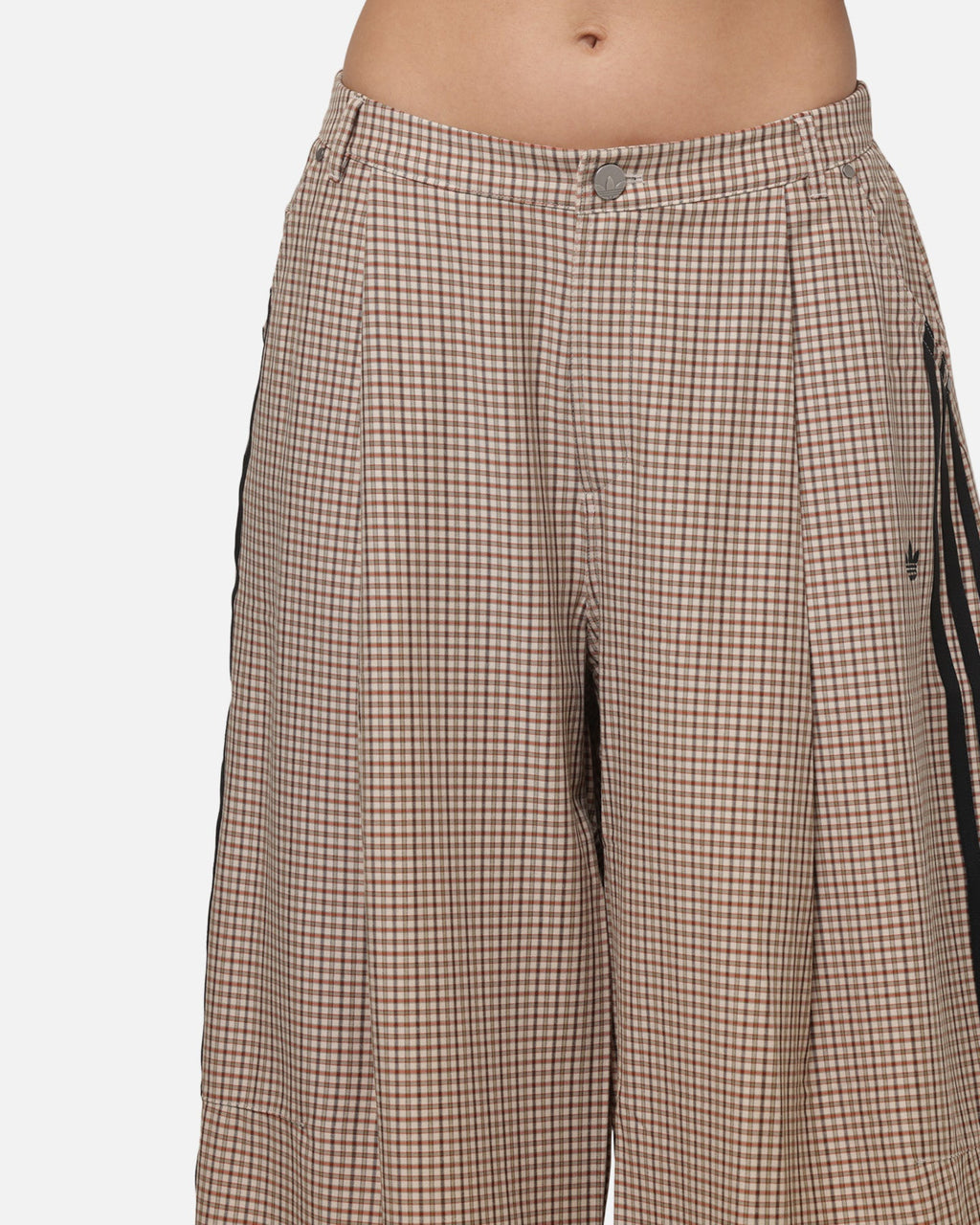 Adidas Women's Checks Trousers Beige